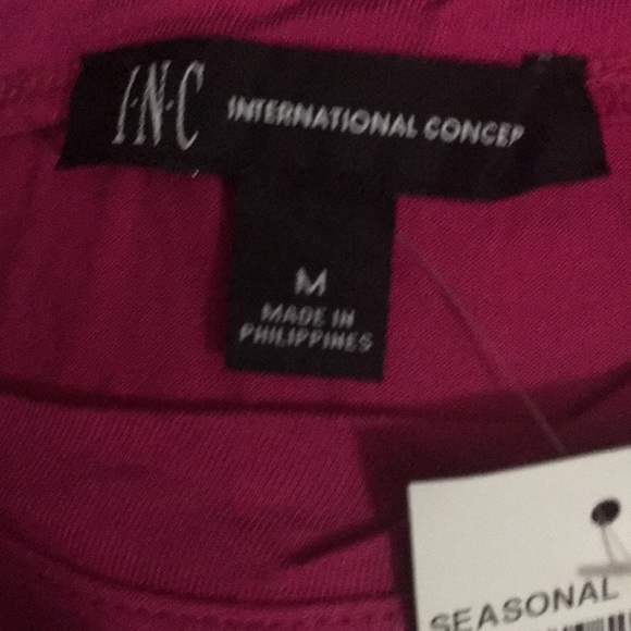 Inc International Concepts Crewneck Side-Vent Cotton Tunic new with Tag M. - Picture 3 of 3
